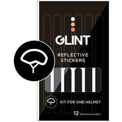 Glint Reflective Helmet Stickers, Black, Set