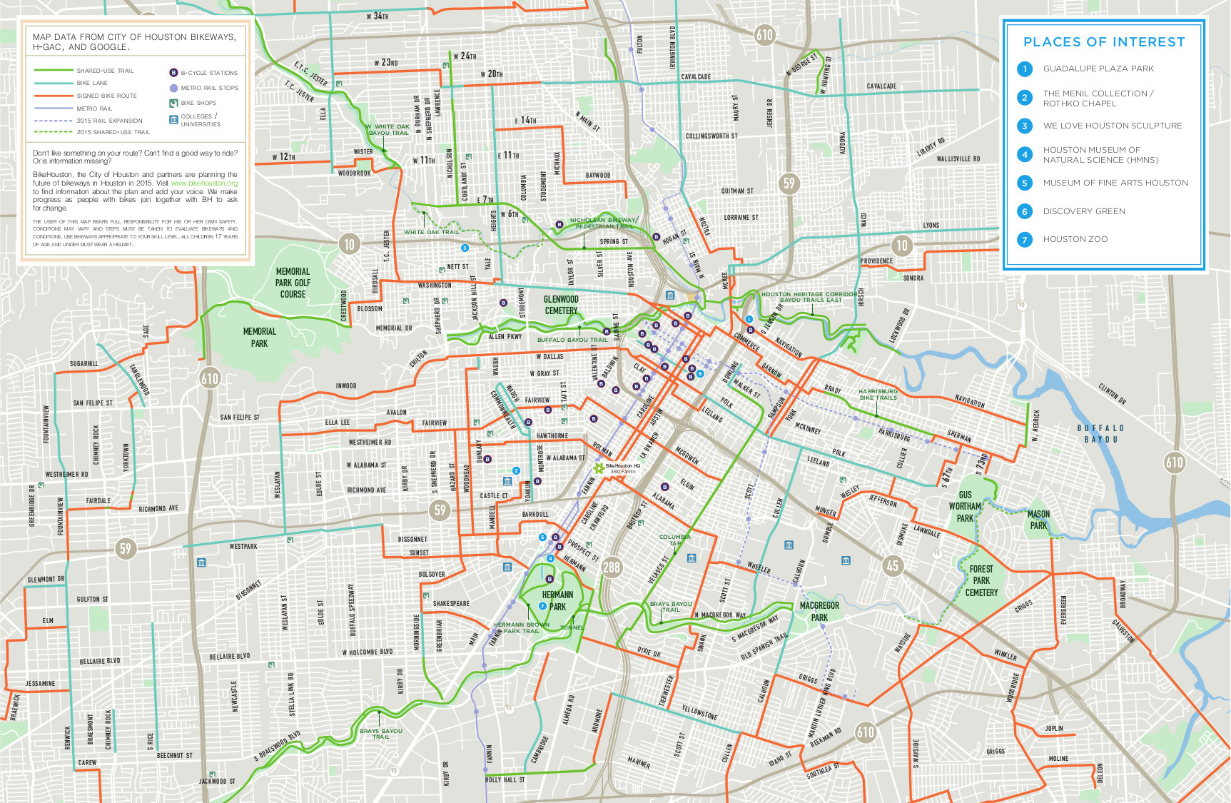 Bike Houston Bikeway Map