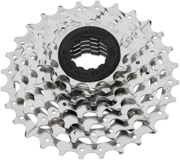 Microshift microSHIFT H07 Cassette - 7 Speed, 12-28t, Silver, Nickel Plated