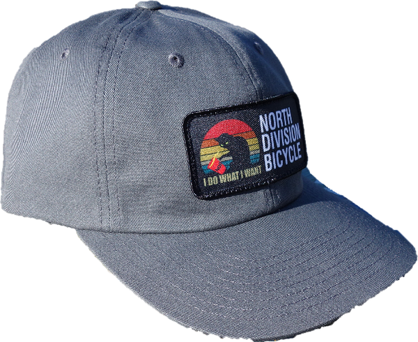 North Division Bicycle NDB Logo Baseball Caps. Unstructured, Trucker & Pre-curved Styles