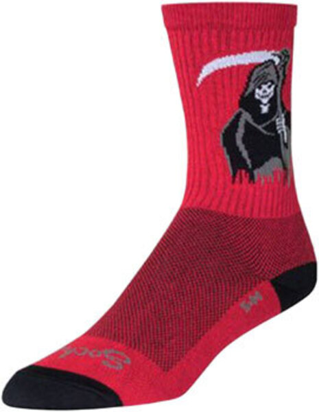 SockGuy SockGuy Crew Reaper Socks - 6 inch, Red/Black, Small/Medium