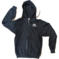 North Division Bicycle HILLYARD BICYCLE EMPIRE FONT HOODIE ZIP BLACK
