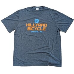 North Division Bicycle HILLYARD BICYCLE TSHIRT STACKED FONT STEEL BLUE