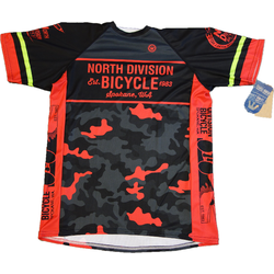 North Division Bicycle JERSEY NDB TECH TEE BLK/RD CAMO 