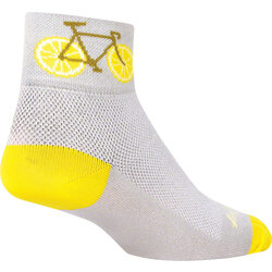 SockGuy SockGuy Classic Zesty Socks - 2 inch, White, Women's Bicycle
