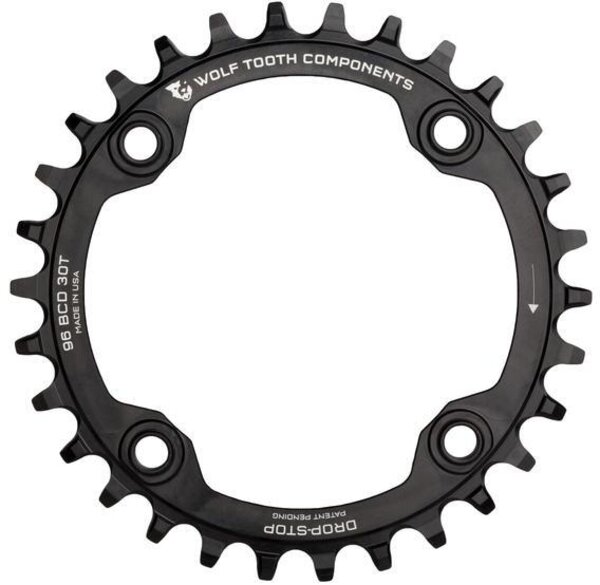 Wolf Tooth Drop Stop Chainring 96BCD for Shimano Symmetric Crank 