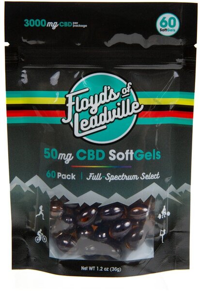 Floyd's of Leadville CBD Softgels, Full Spectrum, 60 Capsules (50MG)