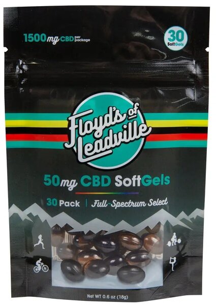 Floyd's of Leadville CBD Softgels, Full Spectrum, 30 Capsules (50MG) 