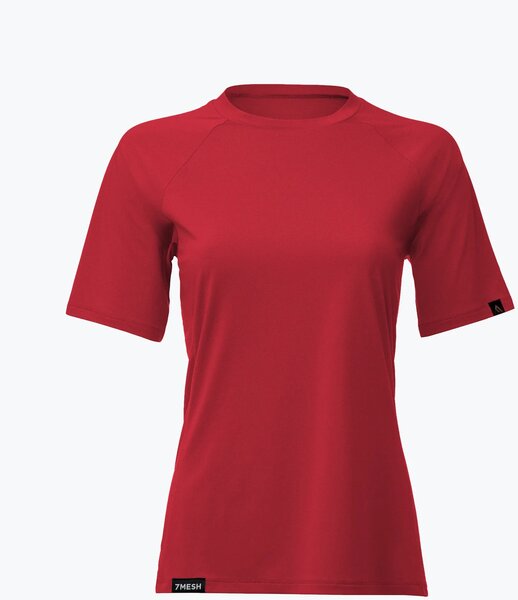 7mesh Women's Short Sleeve Sight Shirt Color: Cherry