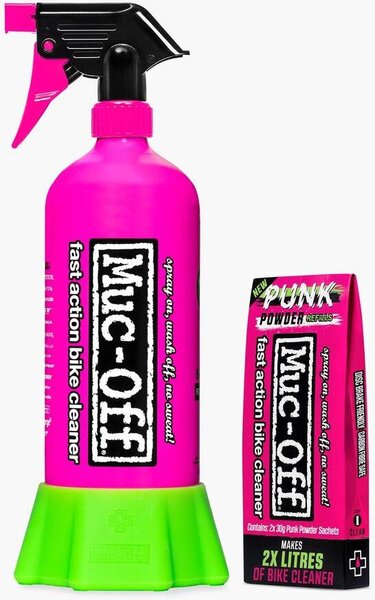 Muc-Off Punk Powder Bottle for Life Bundle w/ FOUR 30g Sachets 