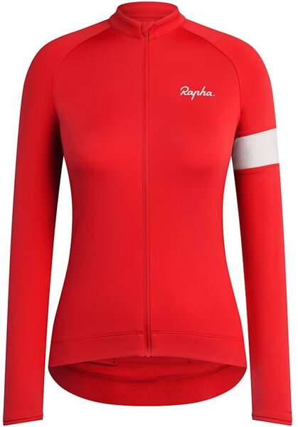 Rapha Women's Long Sleeve Core Jersey Color: Red / White