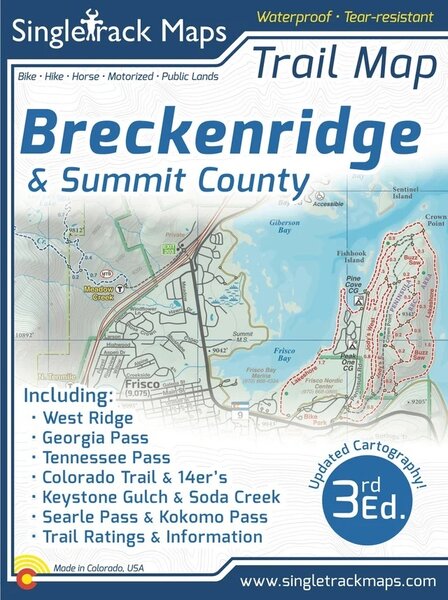 Singletrack Maps Breckenridge & Summit County Trail Map