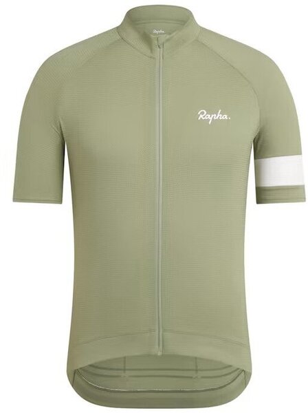 Rapha Men's Core Lightweight Jersey Color: Olive Green / White