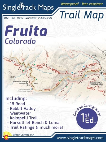 Singletrack Maps Fruita Trail Map 