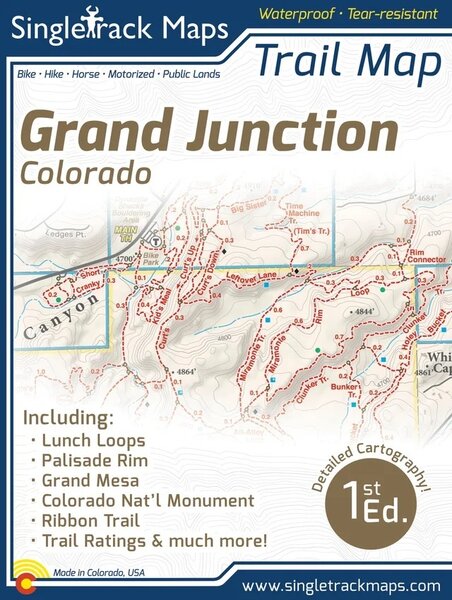 Singletrack Maps Grand Junction Trail Map 