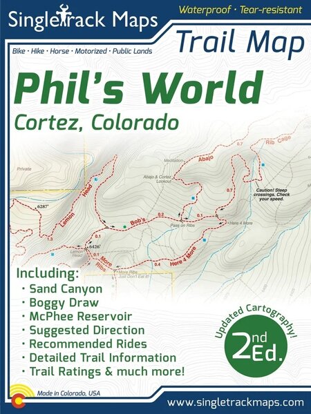 Singletrack Maps Phil's World Trail Map 