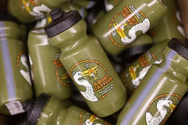 Angry Catfish Merch Heron & Catfish Water Bottle - 22 oz.