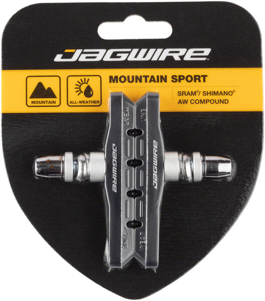 Jagwire Mountain Sport Brake Pads - Threaded Post, Black 