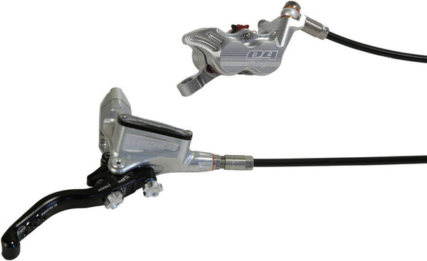Hope 3 E4 Disc Brake and Lever - Rear, Hydraulic, Post Mount, Silver