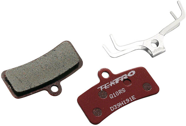 Tektro Q10RS Disc Brake Pad - Resin, For Use With 4-Piston Calipers, Red