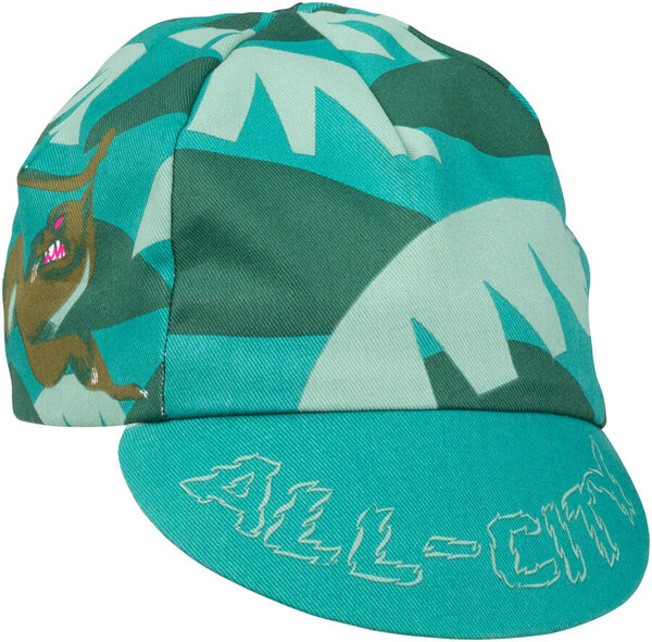 All-City Night Claw Cycling Cap - Teal, Spruce Green, Ochre Brown, One Size