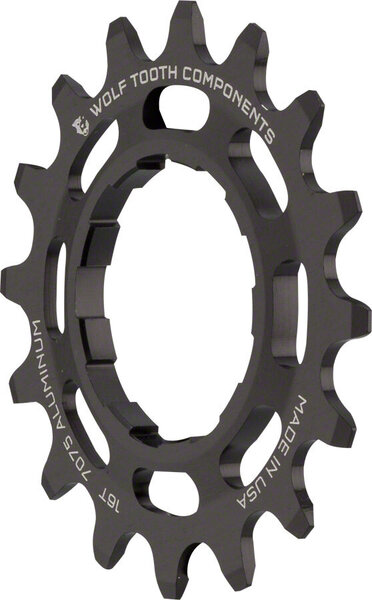 Wolf Tooth Components Single Speed Aluminum Cog: 16T, Compatible with 3/32" Chains