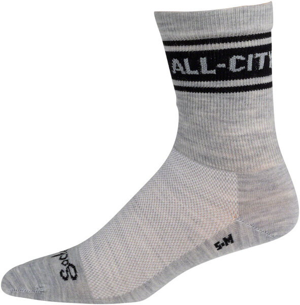 All-City Classic Wool Sock - Grey, Black