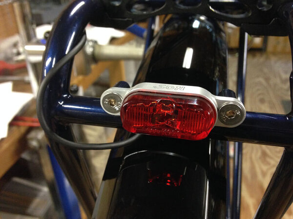 Schmidt SON Taillight, Black Anodized, Clear Lens, Red LED