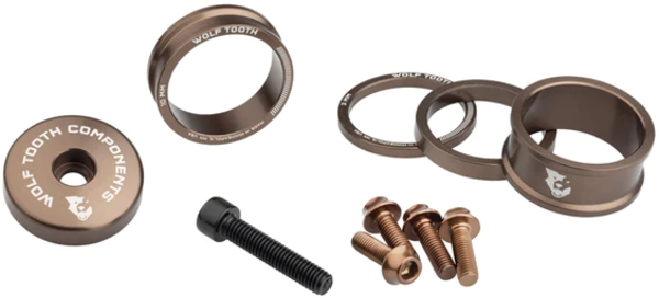 Wolf Tooth Wolf Tooth BlingKit: Headset Spacer Kit 3, 5,10, 15mm, Espresso
