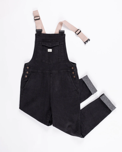 Ripton & Co. Women's Overalls Color: Diesel w/ Pink Straps