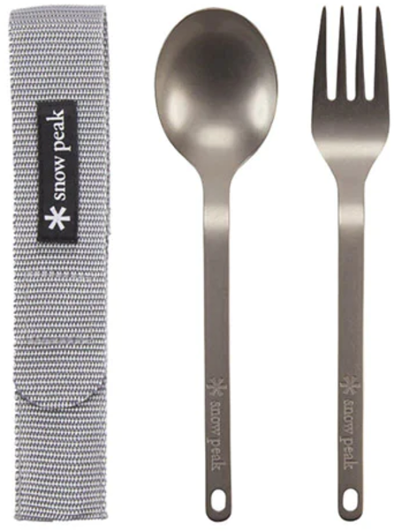 Snowpeak Titanium Fork & Spoon Set 
