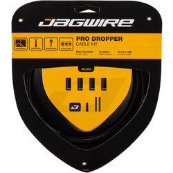 Jagwire Pro Dropper Cable Kit with 3mm Housing and Polished Cables, Black