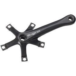 Sugino RD2 Crank Arm Set - 165mm, Single Speed, 130 BCD, Square Taper JIS Spindle Interface, Black