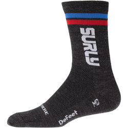 Surly Intergalactic Bicycle Company Wool Sock - 5 inch, Black/Red/Blue