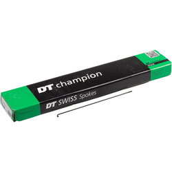 DT Swiss Champion Spoke: 2.0mm, 300mm, J-bend, Black, Box of 100