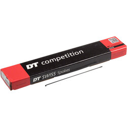 DT Swiss Competition Spoke: 2.0/1.8/2.0mm, 295mm, J-bend, Black, Box of 100
