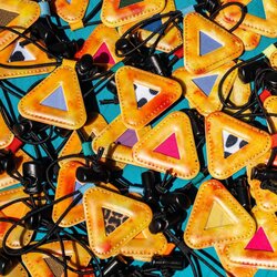 Blue Lug MINI triangle reflector - Fire Dye