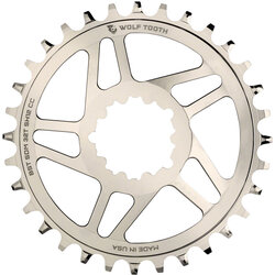 Wolf Tooth Direct Mount Chainring - 32t, SRAM Direct Mount, For SRAM 3-Bolt Boost, Requires 12-Speed Hyperglide+ Chain, Nickel Plated