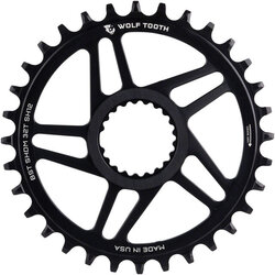 Wolf Tooth Direct Mount Chainring - 30t, Shimano Direct Mount, For Boost Cranks, 3mm Offset, Requires 12-Speed Hyperglide+ Chain, Black