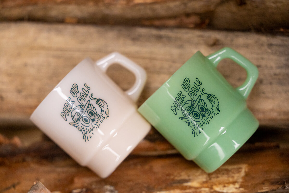 Northern Coffeeworks Perk Up Pal Milk Glass Mug - Angry Catfish