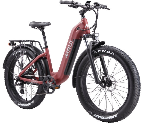 MAUI Fat Bronte Electric City Bike Step-Thru With Oversized Tires
