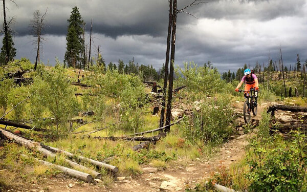 Eric mountain biking in Myra-Bellevue Provincial Park