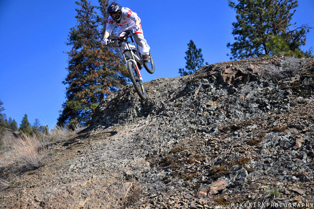 Mountain Biker on Knox Mountain