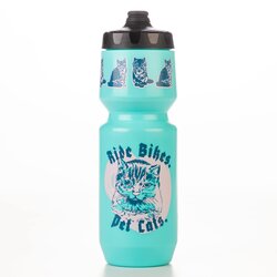Genuine Article Ride Bikes Pet Cats Blue/Pink Water Bottle
