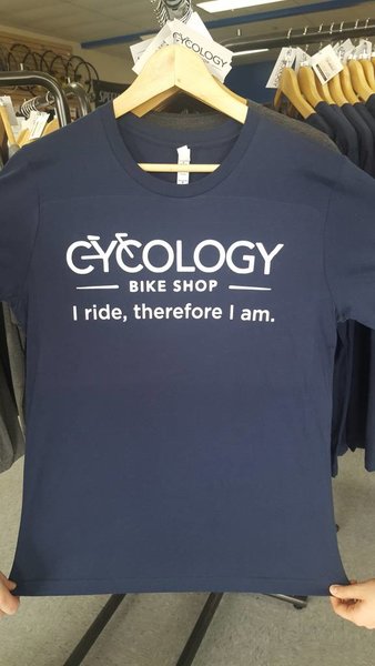 ga verder nerveus worden Tactiel gevoel Cycology I ride therefore I am T-Shirt - www.cycologybikeshop.com