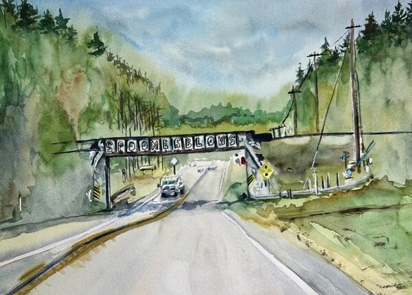 Art by Amy Spooner Blows Watercolor Print