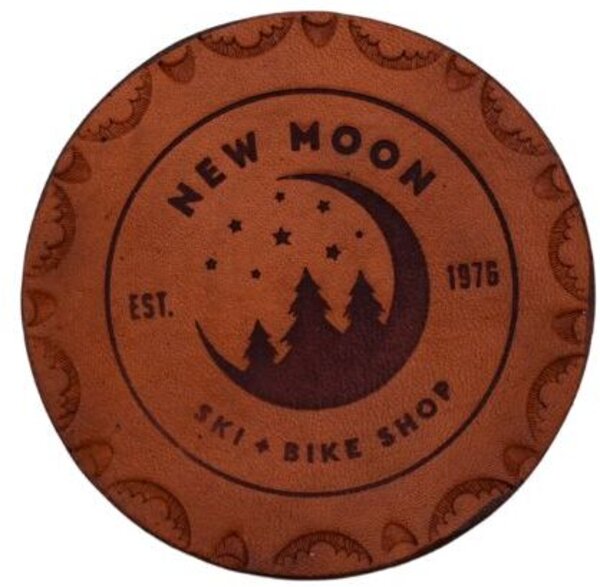 New Moon Custom Leather Coasters