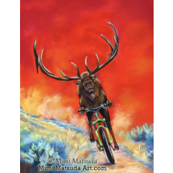 Mimi Matsuda Art Bike Rack Print