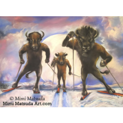 Mimi Matsuda Art Bison by Skis