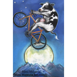 Mimi Matsuda Art Bossie Pops a Wheelie Print